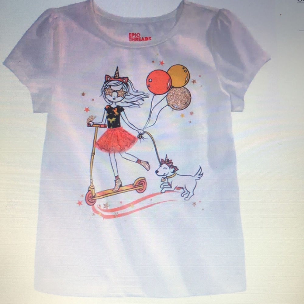 Epic Threads Little Girls Scooter Girl T-Shirt